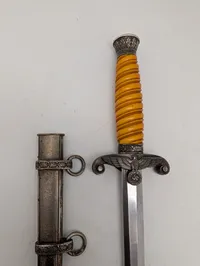 F.W. Höller Solingen tysk officersdolk fra hæren med skede, original 