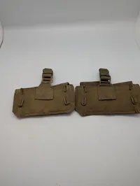 Engelske WW2 Militær Ammunitionslomme i Canvas med Messingknapper