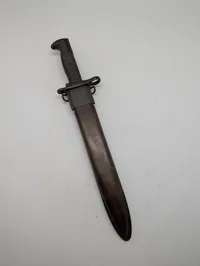 Amerikansk M1 Garand Bajonet med Dansk HTK-mærket Skede