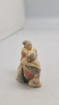 Antik JAPANESE HAND CARVED EROTIC NETSUKE FIGURES EDO / MEIJI PERIODE 