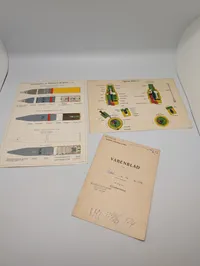 Danske militære plancher og våbenblad for 105mm ammunition og M/46 pistol