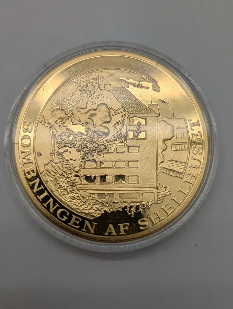 Mønthuset Danmark Forgyldt Mindemedalje - Bombningen af Shellhuset