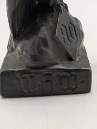 Tysk WHW Ørnestatuette fra 1938-39 med AO-mærke  (Auslaationnds-Organis).'DÄNEMARK'  