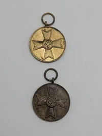 WWII German War Merit Medal Pair, Bronze 