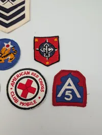 Lot of 8 Vintage WWII Era Military and Red Cross Uniform Patches