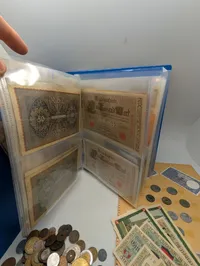 Samling af Verdensmønter og Sedler inklusiv Slesvig Plebiscit Notgeld