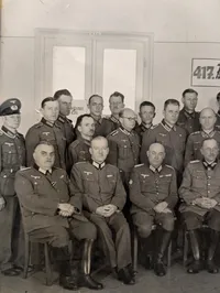 Indrammet gruppefoto af den tyske 417. Division fra 2. verdenskrig