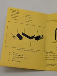 HMAK Alarmblus M/62 med tilhørende manual til Alarmmine M/87