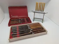 Raadvad and Solingen Vintage Cutlery Set with Fruit Knives and Stand