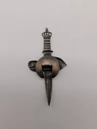 Vintage Military Style Dagger and Banner USA Lapel Pin WW2
