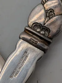 Georg Jensen Cactus Sølvbestik, To Knive i Sterling Sølv
