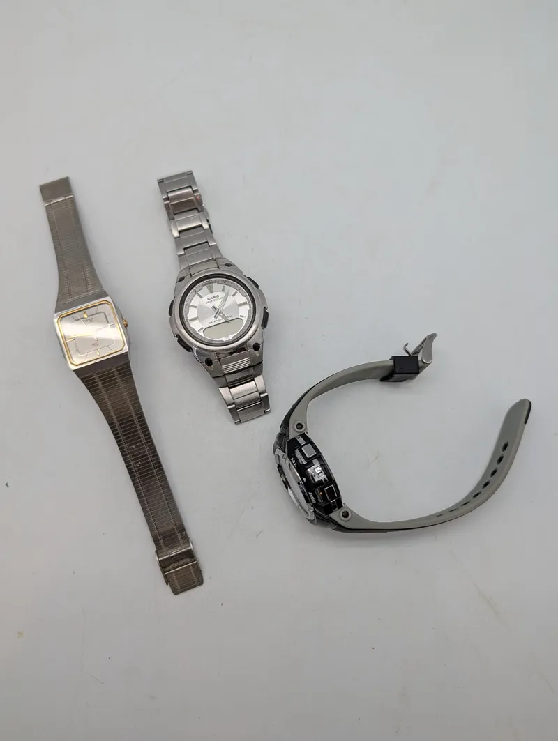 Lot of Three Men's Wristwatches including Seiko and Casio