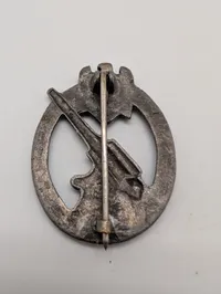 WWII German Army Flak Badge, Zinc Construction POSTWAR 