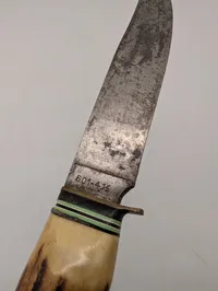 Vintage Mora Sweden Fixed Blade Knife with Stag Handle and Sheath
