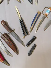 Collection of Antique and Modern Edged Weapons and Knives