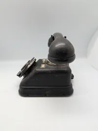Antik Mickey Mouse Drejeskivetelefon i Sort Metal
