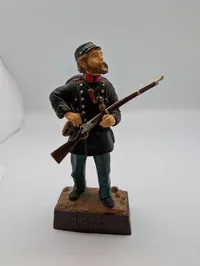 Vintage Terracotta Military Figurine - 1864 Danish Soldier
