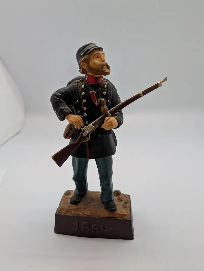 Vintage Terracotta Military Figurine - 1864 Danish Soldier