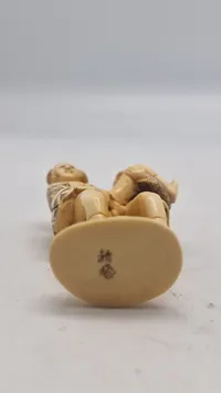 Antik JAPANESE HAND CARVED EROTIC NETSUKE FIGURES EDO / MEIJI PERIODE 