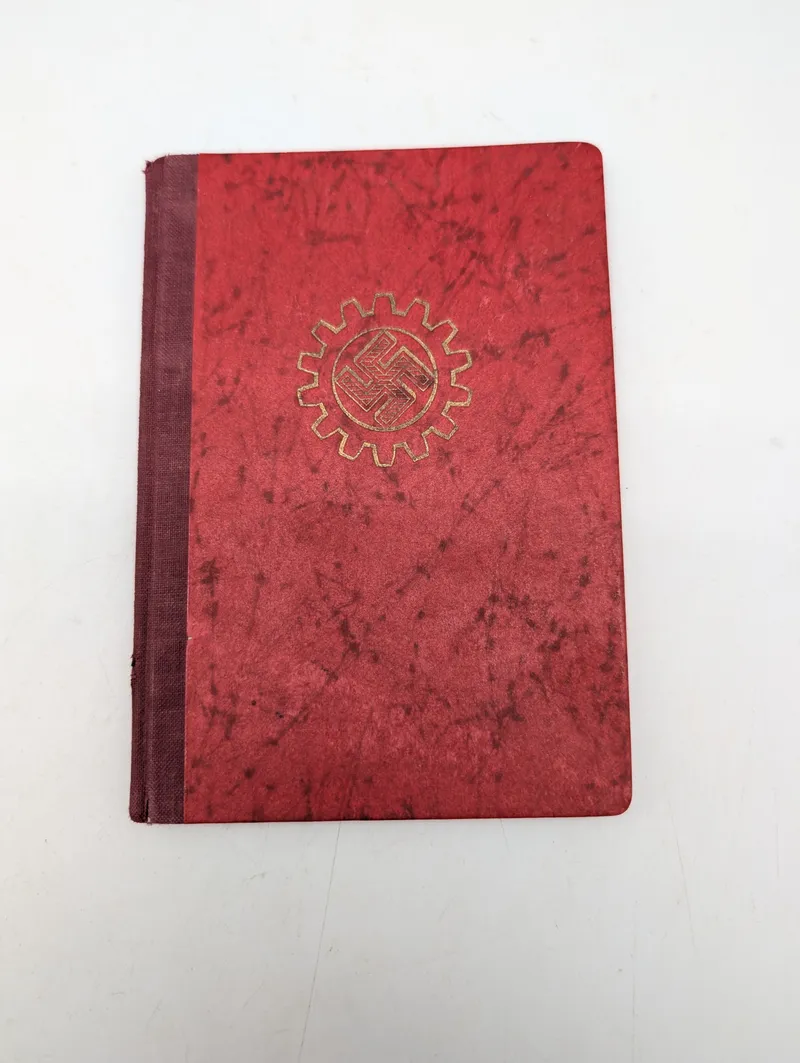 Tysk Arbejdsfront (DAF) Medlemsbog fra 1930'erne