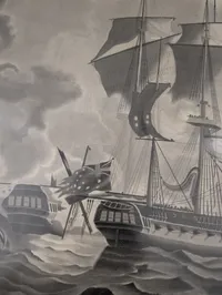 Wilhelm Lucas Møller, Maritimt Søslag, 1799, W. L. Møller, Søkadettegning, 