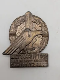 Tysk SA-Gruppe Sachsen Wettkampftage Chemnitz 1938 Badge