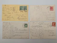 Set of Four Early 20th Century European Topographical and Sporting Postcards
