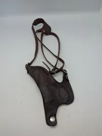 Vintage Brun Læder Skulderhylster til Pistol