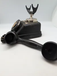 Antik Mickey Mouse Drejeskivetelefon i Sort Metal