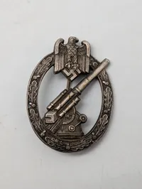 Tysk Heeres-Artillerie-Abzeichen i sølvfinish, originalt ?