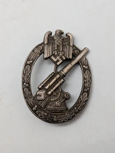 Tysk Heeres-Artillerie-Abzeichen i sølvfinish, originalt ?