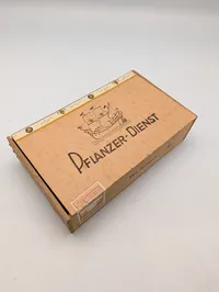 Vintage Pflanzer-Dienst Res Honoris Wooden Cigar Box WW2 ubrugt 
