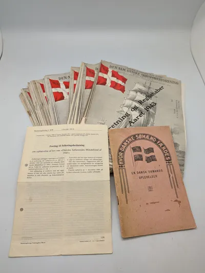Danish Maritime Ephemera Collection with Den Alm. Danske Skibsførerforening ww2