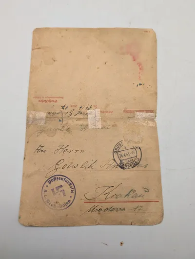 Gross-Rosen koncentrationslejr postkort fra 1943