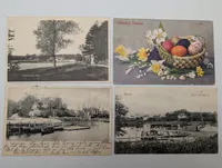 Set of Four Vintage Danish Postcards