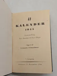 SS Kalender 1945: Lommebog for danske SS-Frivillige, original og komplet 