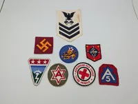 Lot of 8 Vintage WWII Era Military and Red Cross Uniform Patches