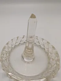 Vintage Cut Glass Crystal Ring Holder Dish