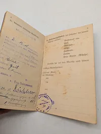 Tysk Militärpaß fra 1. Verdenskrig tilhørende Musketer Walter Jürgensen