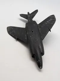 Vintage Støbt Metal Model af McDonnell Douglas F-4 Phantom II Jetfly, flykending 