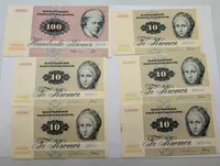 Danmarks Nationalbank Serie 1972 pengesedler, 100 kr og 10 kr