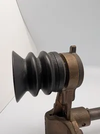 Vintage Brass Anti-Aircraft Ring Sight with Rubber Eyepiece