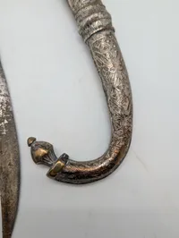 Antique Omani Khanjar Dagger with Silver Filigree Scabbard