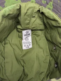 Dansk M/84 Camouflage Boonie Hat og støvklæde 