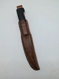 Fiskars Finland Stainless Steel Puukko Hunting Knife with Leather Sheath