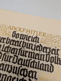 Hasso Freischlad, Kalligrafisk Tryk, Adolf Hitler Tale 1. September 1939