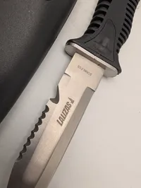 Lalizas Stainless Steel Diving Knife with Serrated Edge and Sheath