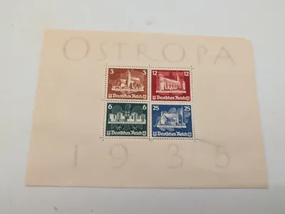 Tyskland 1935 OSTROPA Souvenirark, Deutsches Reich