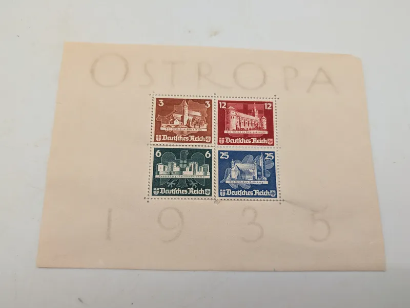 Tyskland 1935 OSTROPA Souvenirark, Deutsches Reich