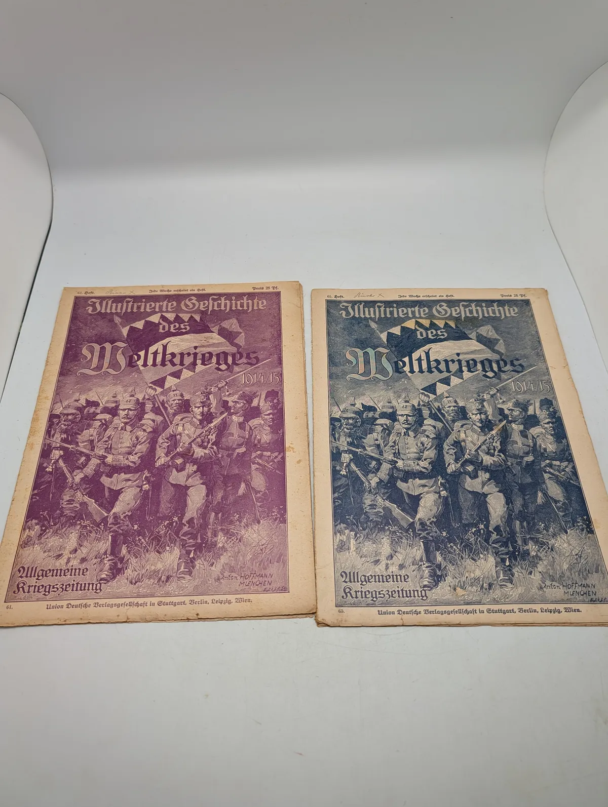 To hæfter af Illustrierte Geschichte des Weltkrieges 1914/15